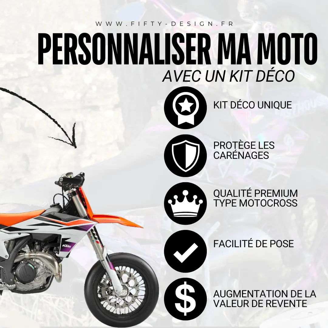 Kit déco Supermotard | 100% Personnalisé Fifty Design