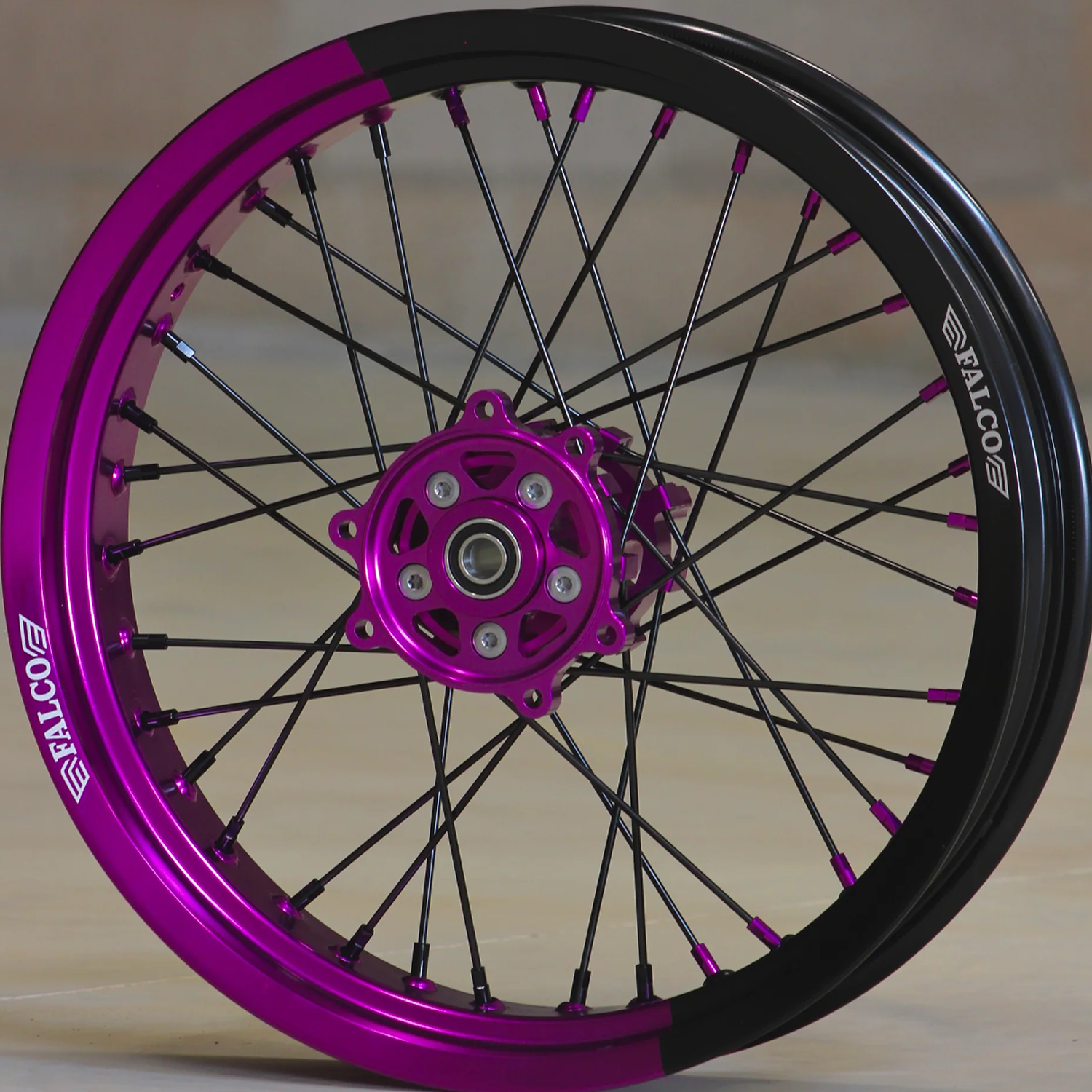 Jantes 50cc Bicolore Supermotard FALCO® | 100% Personnalisables