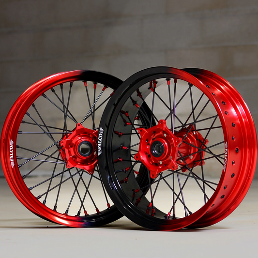 Jantes Supermotard Bicolore Dégradé Falco® | 100% Personnalisables