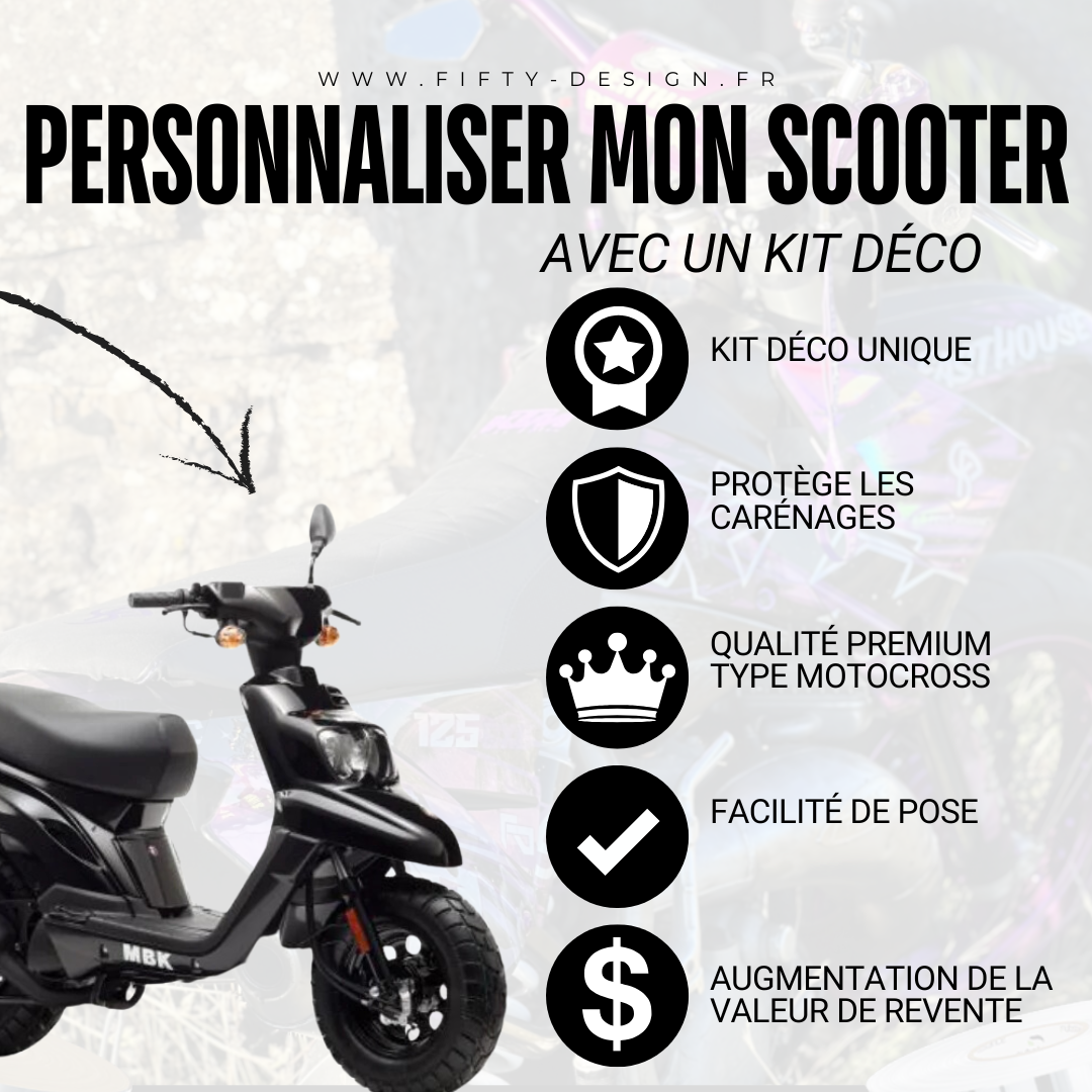 Kit déco Scooter 50cc | 100% Personnalisé