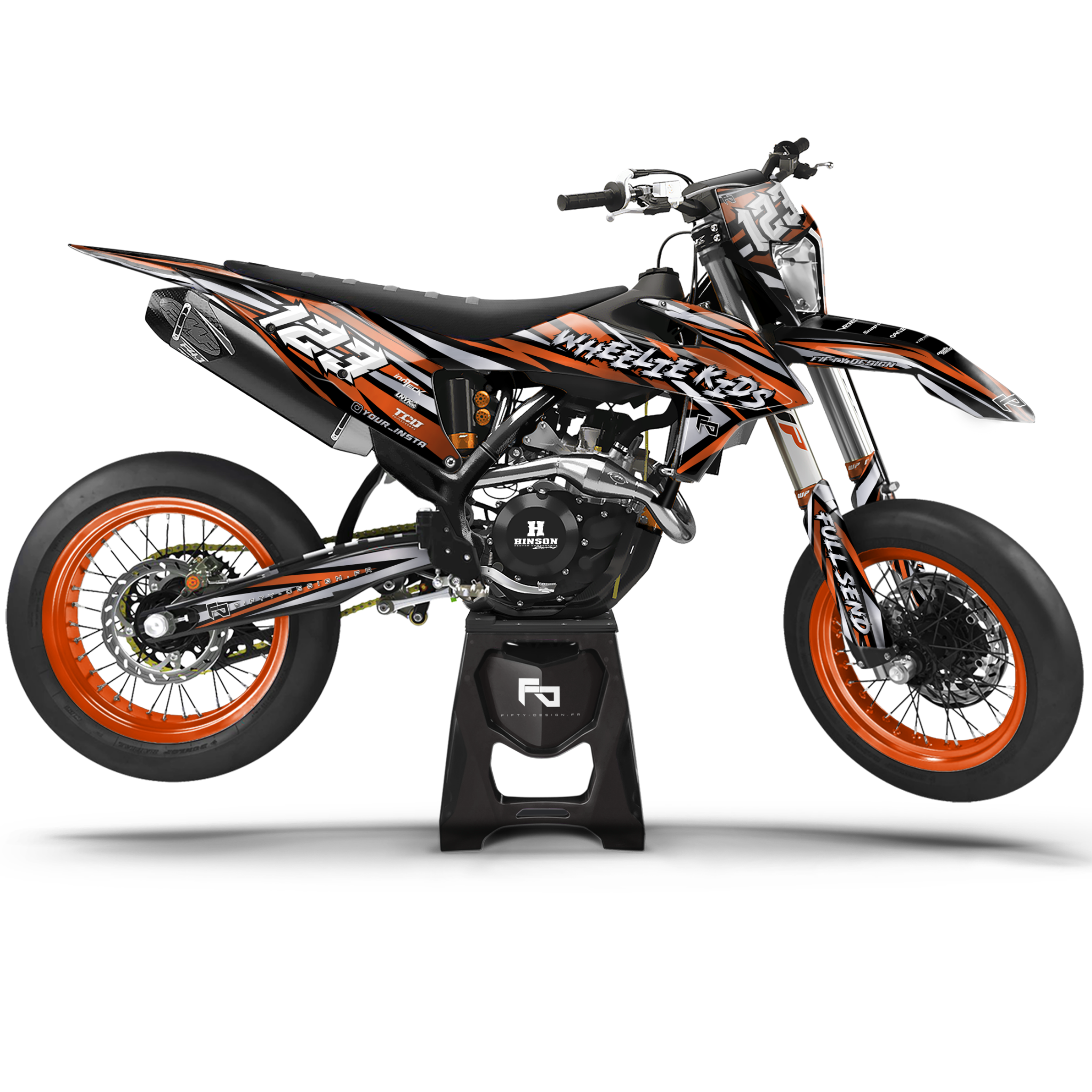Kit déco Supermotard Wheelie Kids | Semi Personnalisable