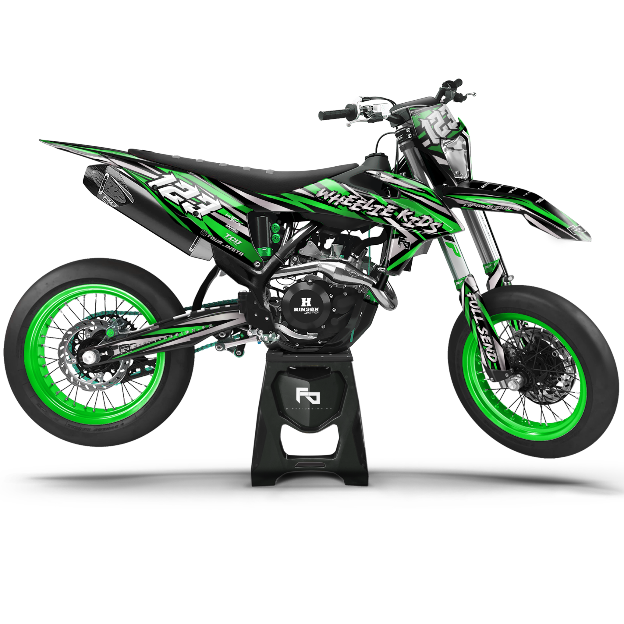 Kit déco Supermotard Wheelie Kids | Semi Personnalisable
