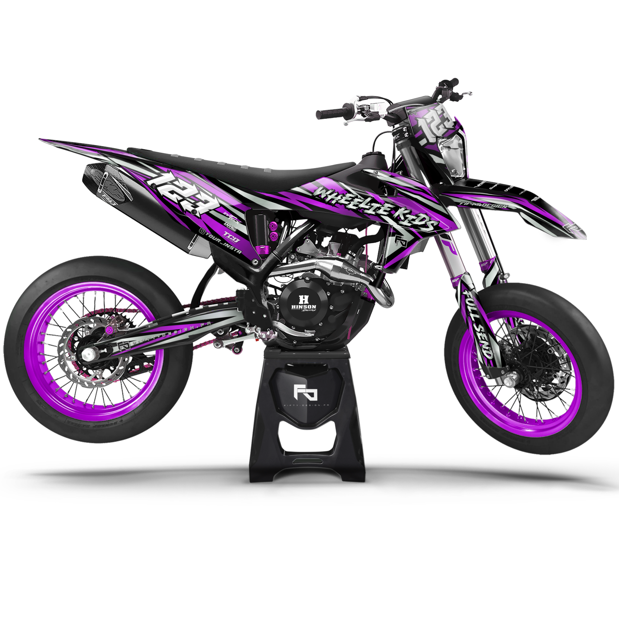 Kit déco Supermotard Wheelie Kids | Semi Personnalisable