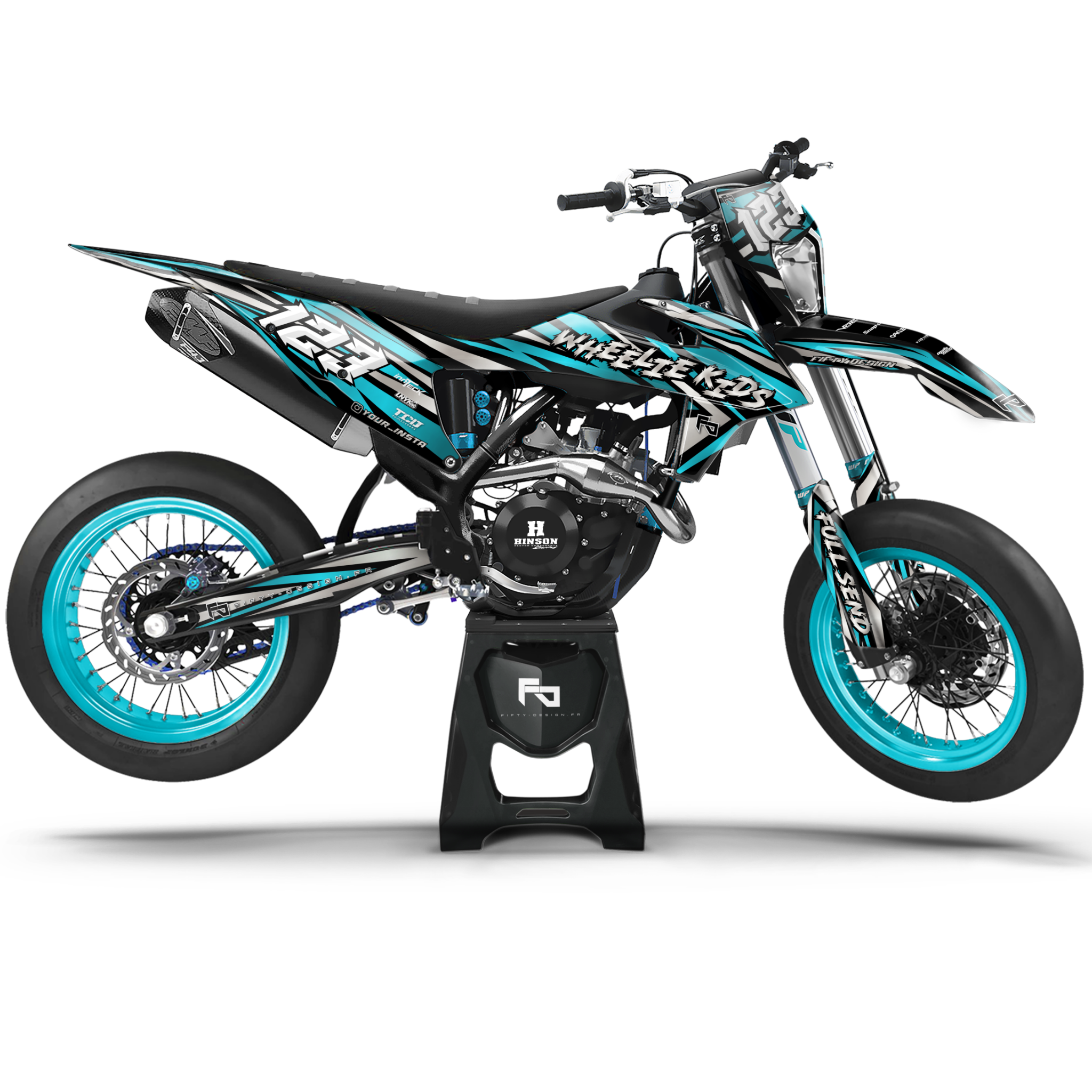 Kit déco Supermotard Wheelie Kids | Semi Personnalisable