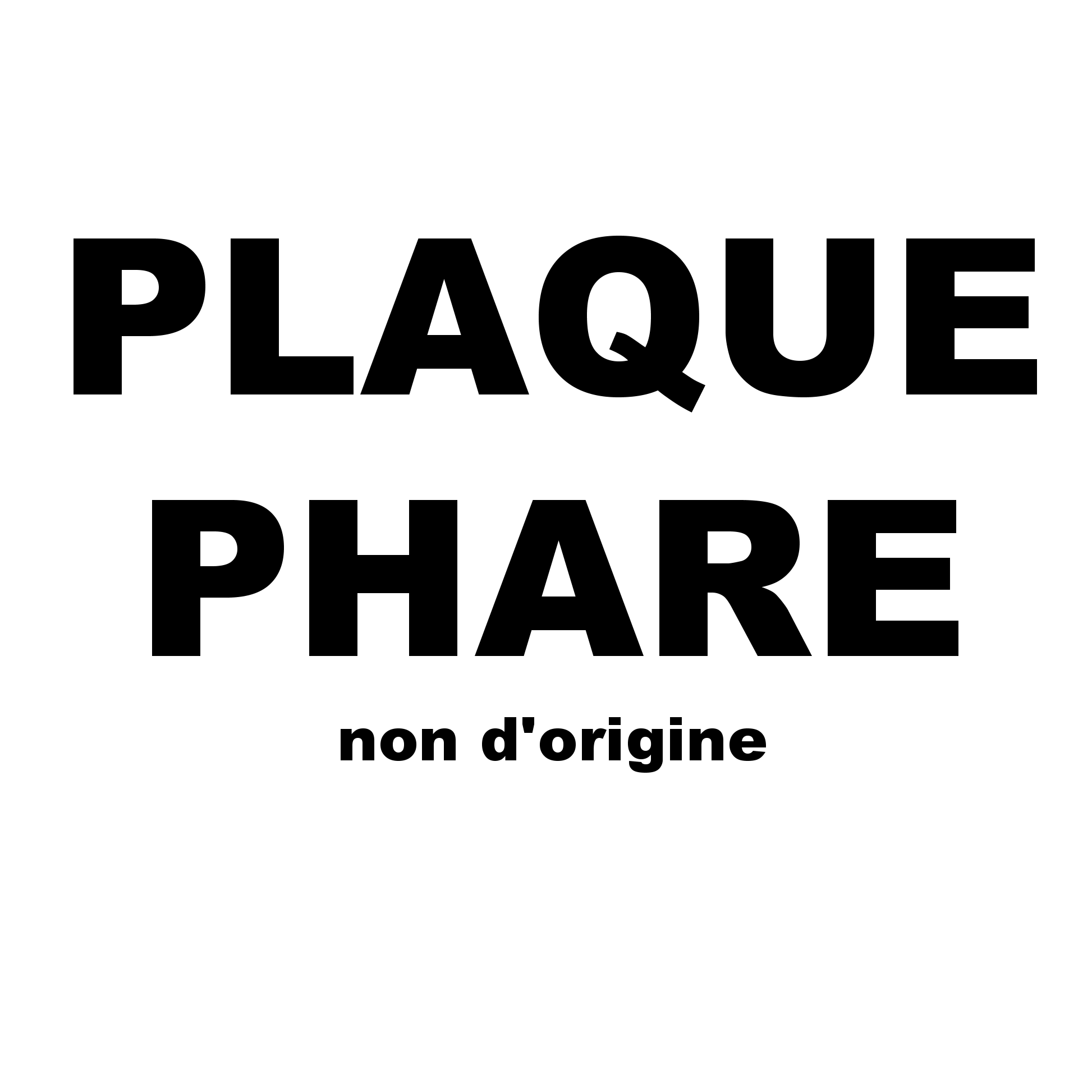 Plaque Phare non d'origine